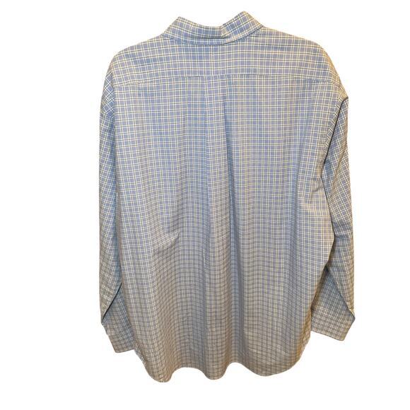 Ralph Lauren Men Classic Fit 17.5 34/35 Button Down Long Sleeve Shirt Blue Plaid - Picture 5 of 9